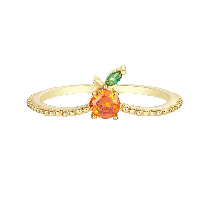 Bijoux en gros couleur Zirconium cerise pêche fruits tropicaux anneaux