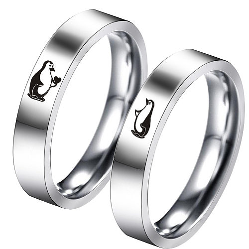 Fashion Penguin Stainless Steel Rings 1 Piece
