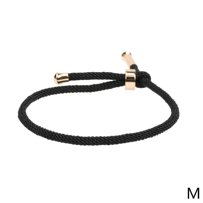 Neues einfaches Seil-Paar-geöffnetes verstellbares Schnalle-Kupfer-Armband-Schmucksache-Großhandel