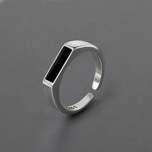 Offener Ring im einfachen Stil mit geometrischer Kupfer-Epoxidbeschichtung
