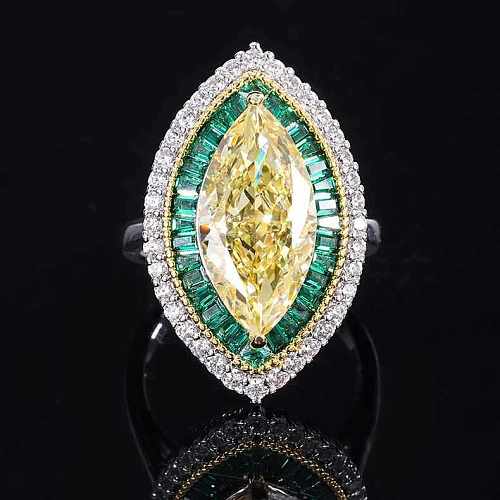 Vintage Style Water Droplets Copper Inlay Artificial Gemstones Rings