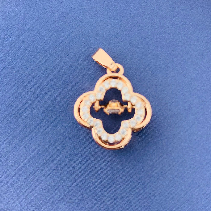Simple Style Swan Heart Shape Butterfly Copper Irregular Rhinestones Opal Pendant Necklace