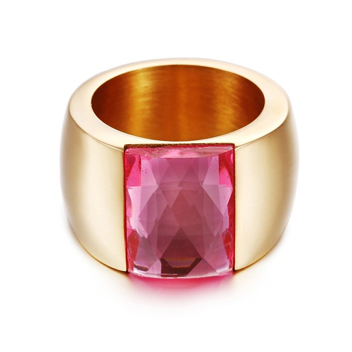 Kalen novo estilo ornamento titânio aço multi-cor personalidade anel simples moda elegante e tudo combinando anel de ouro feminino