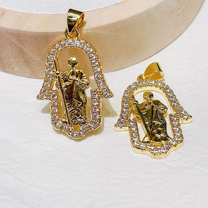 Amuletos de circonio con incrustaciones de cobre chapado en palma de Lady Streetwear