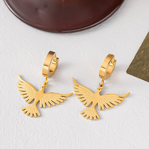 Elegante Phoenix-Ohrringe mit Titanstahlbeschichtung