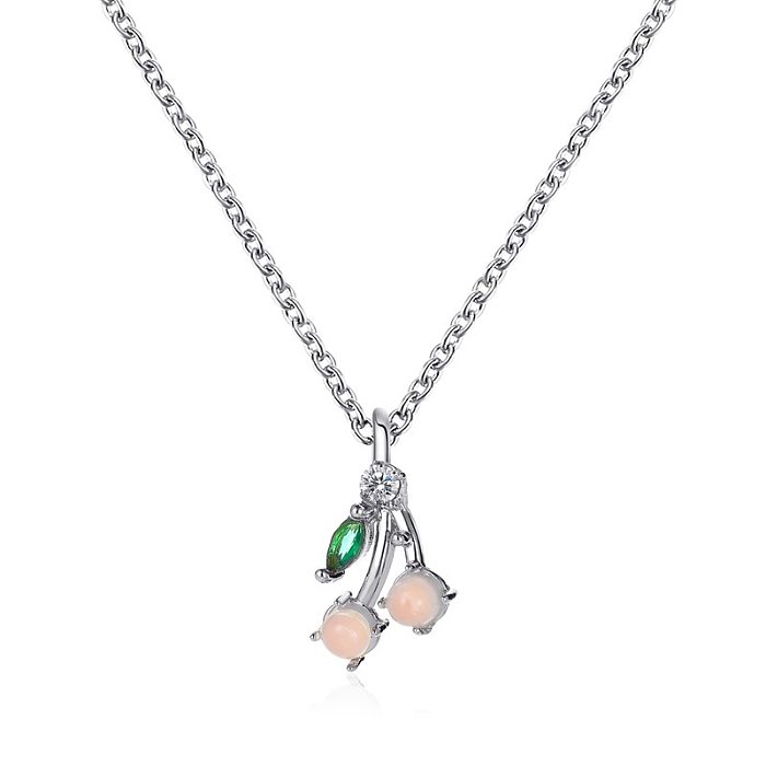 Modische geometrische Kupfer-Inlay-künstliche Perlen-Strass-Zirkon-Halskette