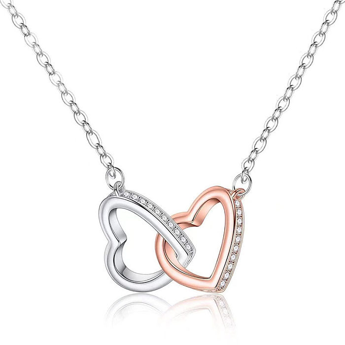 MAMA – collier en alliage de cuivre et Zircon en forme de cœur, en vrac