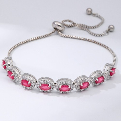 Simple Style Oval Copper Drawstring Plating Inlay Zircon Bracelets