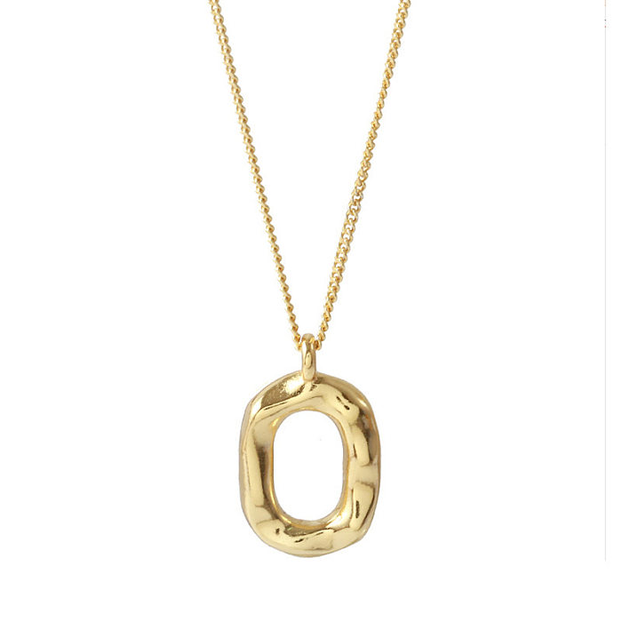 Chaîne de clavicule en forme de beignet ovale Simple, collier de conception de Niche à motif irrégulier