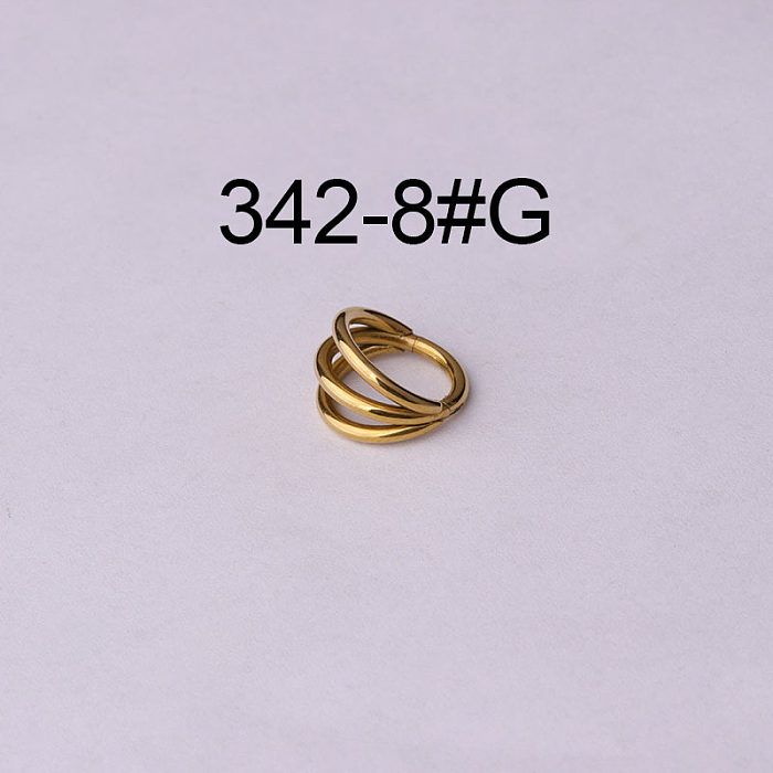 Wholesale Jewelry Fashion Stainless Steel Three-layer Closed Ring jewelry