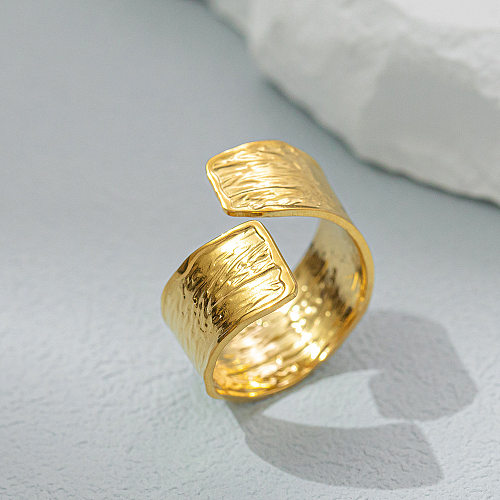 O estilo simples comuta o anel aberto do chapeamento de aço Titanium da cor sólida