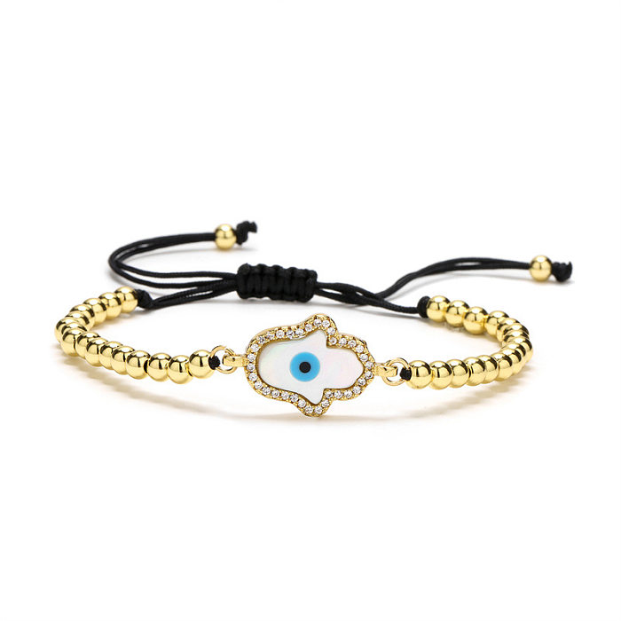 Bracelets en cuivre Fashion Eye Placage Bracelets en cuivre Zircon