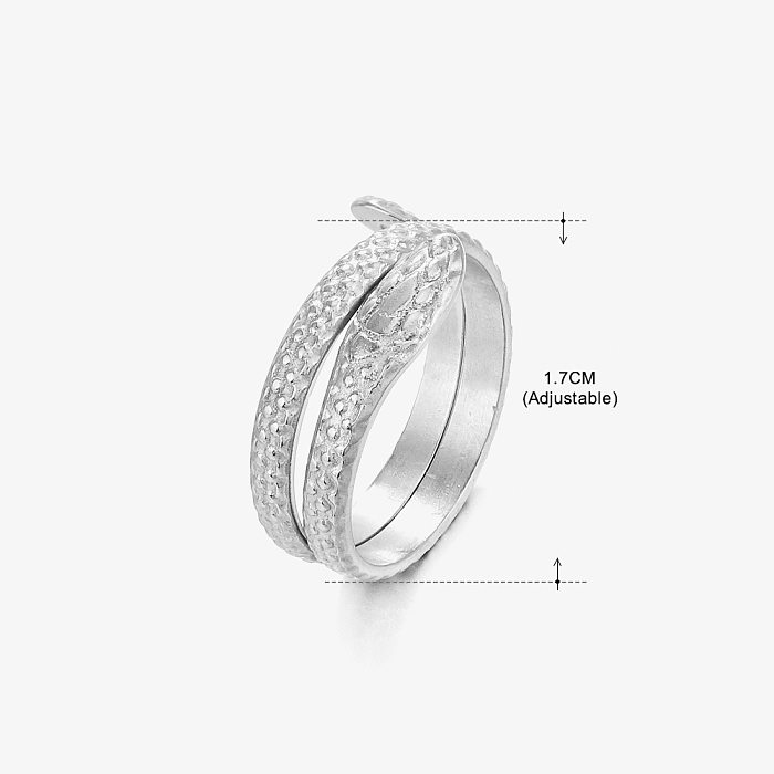 Ethnic Style Solid Color Stainless Steel Plating Open Rings