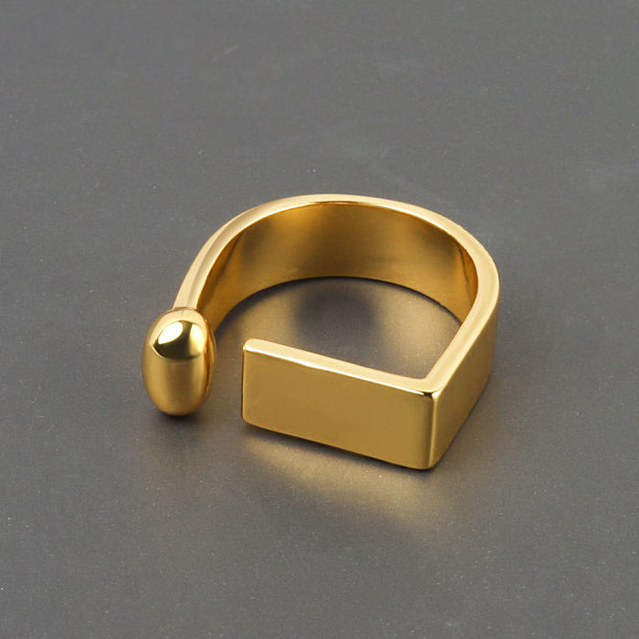 Anéis abertos de cobre irregulares de estilo simples