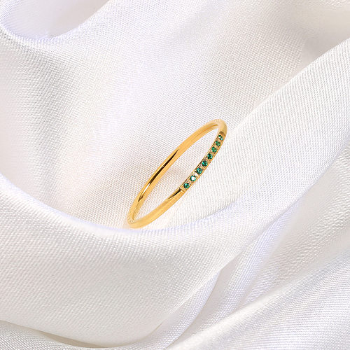 Anéis de diamante artificiais do embutimento Titanium colorido do chapeamento de aço do estilo simples