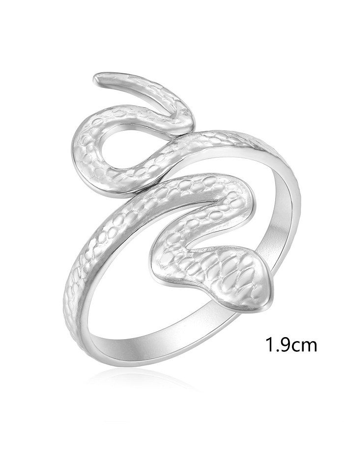 Classic Style Snake Stainless Steel Rings