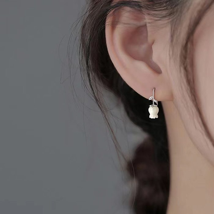1 Pair Simple Style Flower Copper Gold Plated Ear Studs
