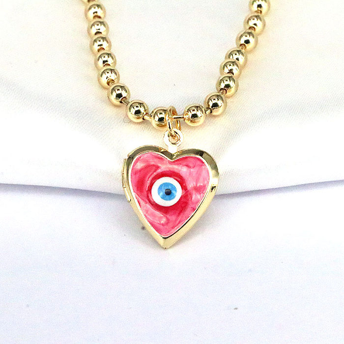 Elegant Hip-Hop Vintage Style Eye Copper Plating Gold Plated Pendant Necklace