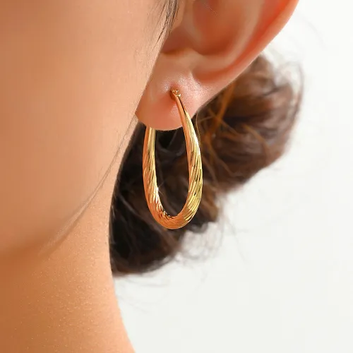 1 Pair Casual Simple Style U Shape Plating Copper Earrings