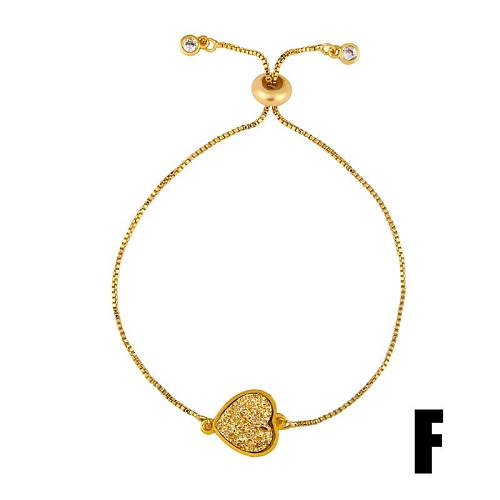 New Diamond Bracelet Shining Colored Zircon Heart Cross Crown Bracelet NHAS156965
