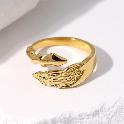 Fashion Wings Stainless Steel Plating Open Ring