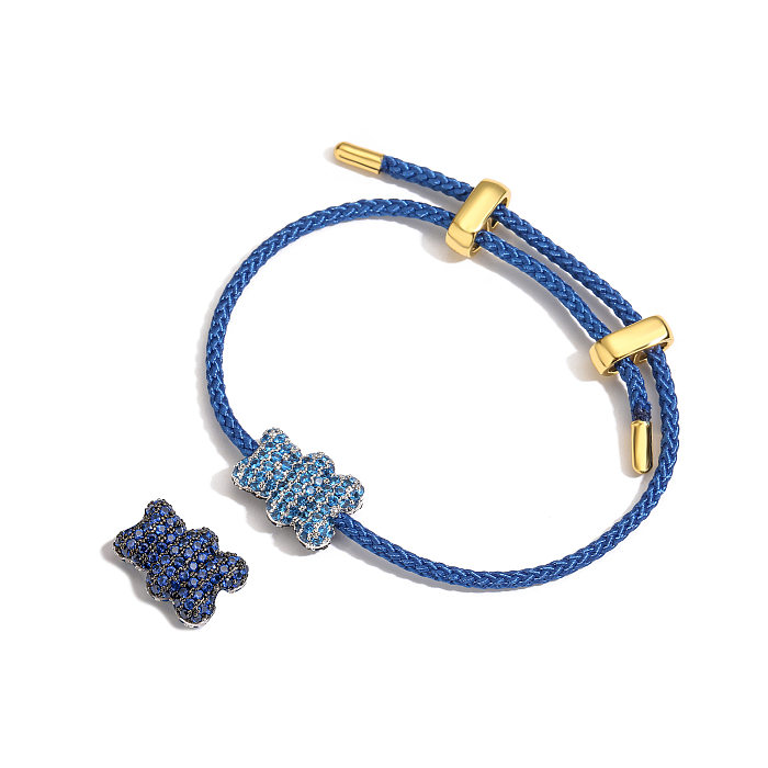 Moda animal imitação pérola cobre trança pedras preciosas artificiais pulseiras brincos colar