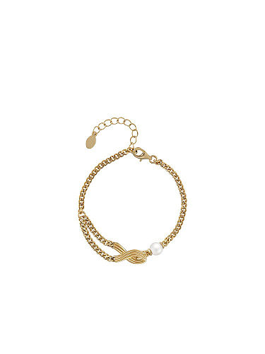Simple Style Solid Color Copper Alloy Plating Gold Plated Bracelets