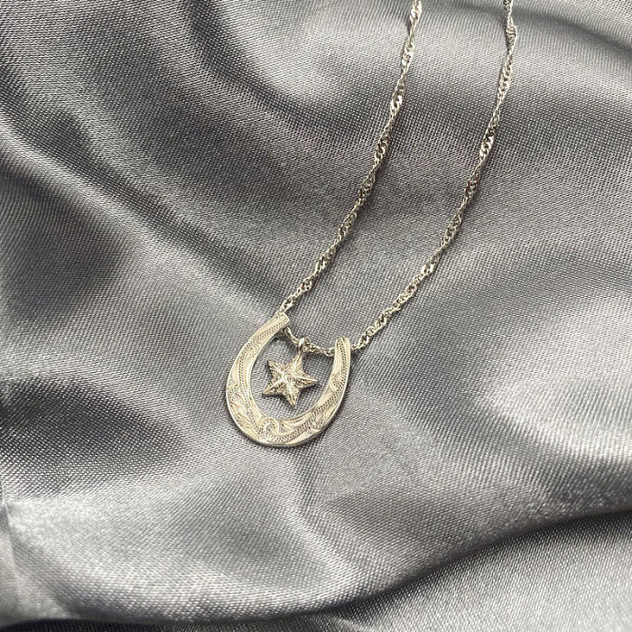 Streetwear Star Moon Copper Pendant Necklace
