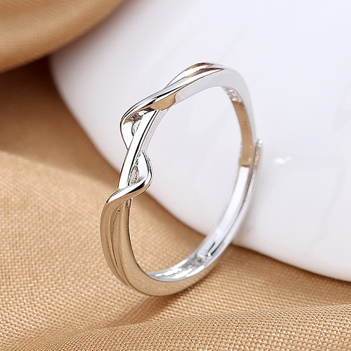 1 Piece Sweet Waves Copper Plating Open Ring