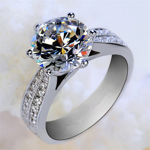 1 peça de anéis de pedras preciosas artificiais com incrustações de cobre e bola da moda