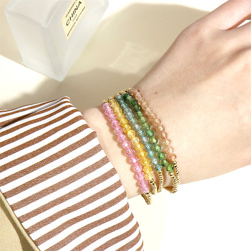 Bracelets de perles en cuivre de style simple de style ethnique