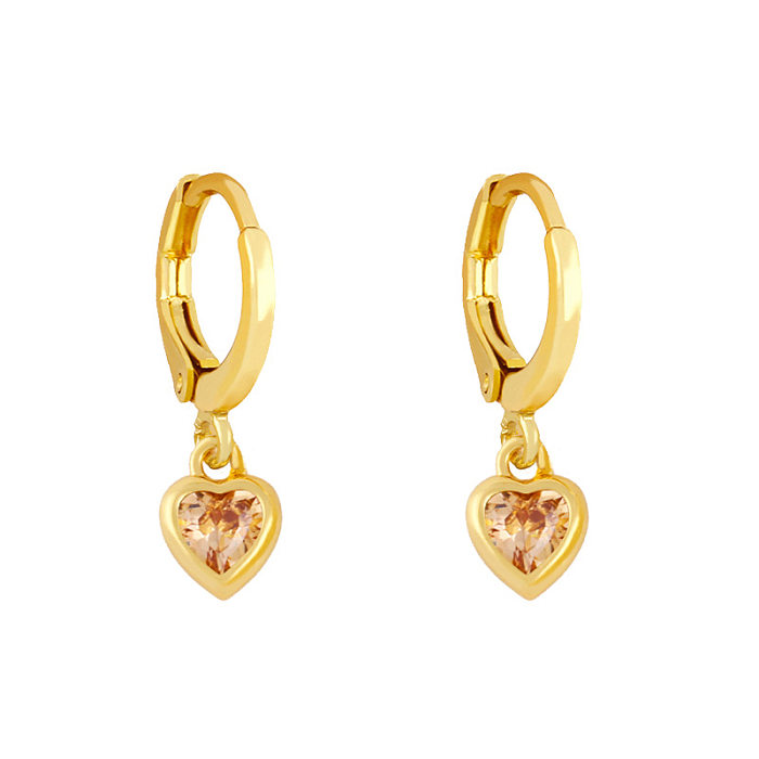 As Ornament Zircon Stud Earrings Simple Women Niche Design Vintage Earrings Internet Celebrity Small Heart Eardrops Erx80