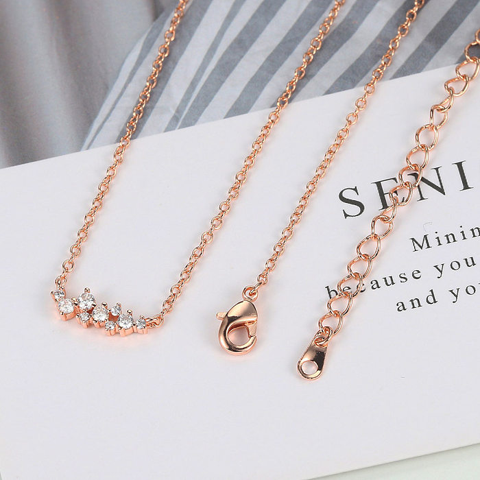Simple Style Constellation Copper Plating Inlay Zircon Gold Plated Necklace