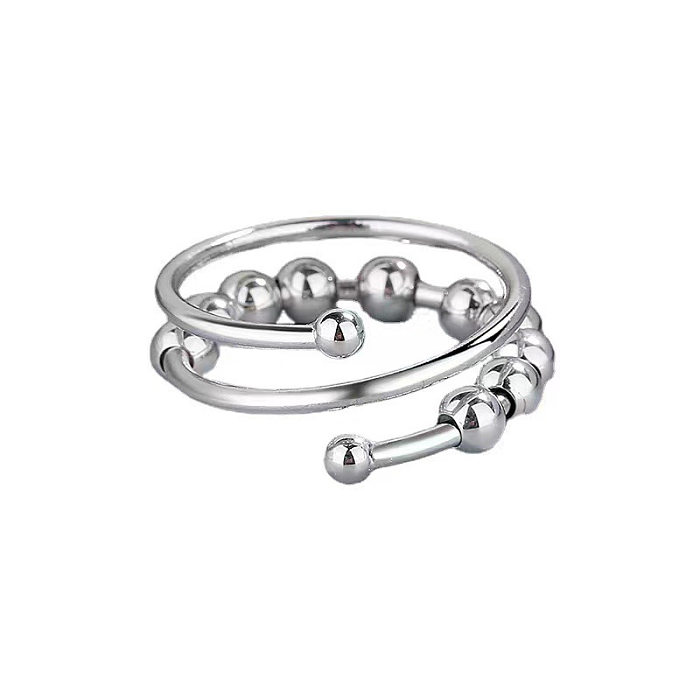 O estilo simples comuta o anel aberto de lustro de aço Titanium da cor sólida