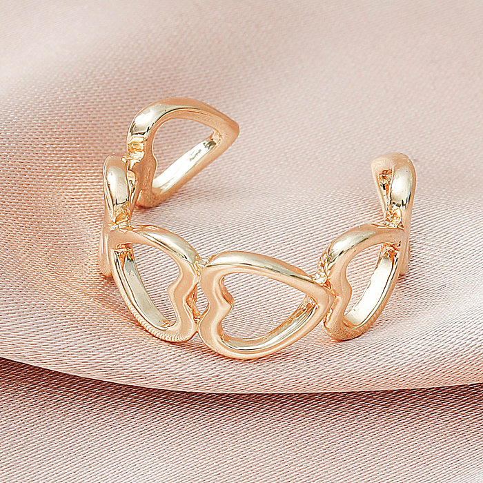 New Fashion Simple Style Open Irregular Hollow Love Ring