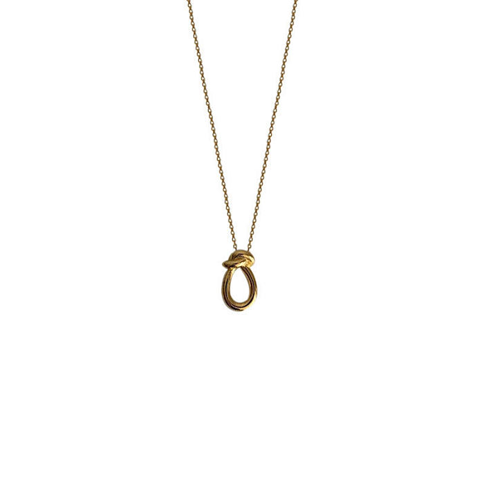 Simple Style Knot Copper White Gold Plated Gold Plated Pendant Necklace In Bulk