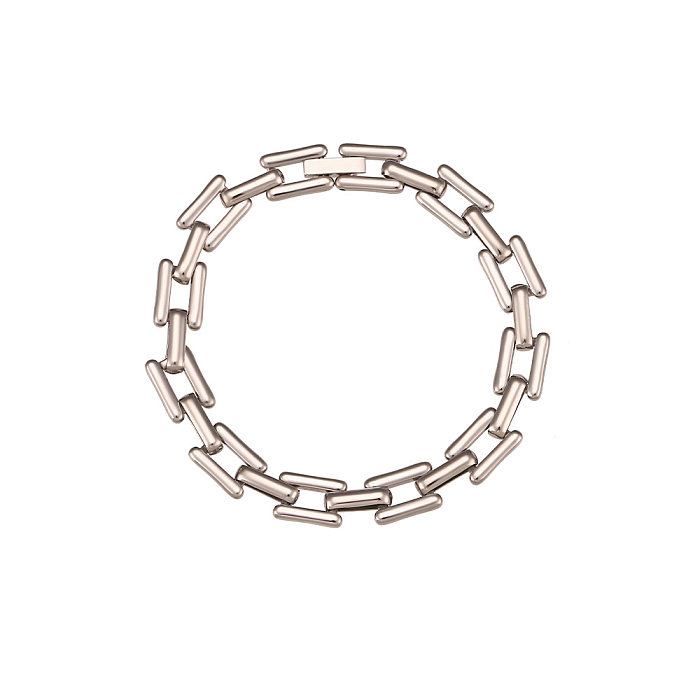 Fashion Geometric Stainless Steel Plating Bracelets Necklace