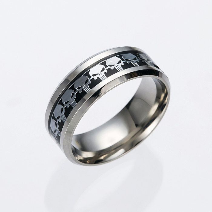 European And American Cross-border Skull Personalized Ring Finger Stainless Steel Ring