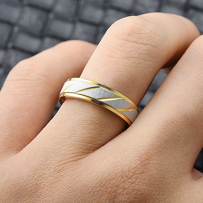 Wholesale Jewelry Stainless Steel Striped Ring jewelry