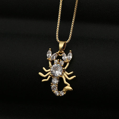 Simple Scorpion Pendant Copper Necklace