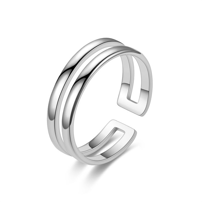 الجملة التيتانيوم الصلب الدائري خاتم زوجين بسيط المجوهرات