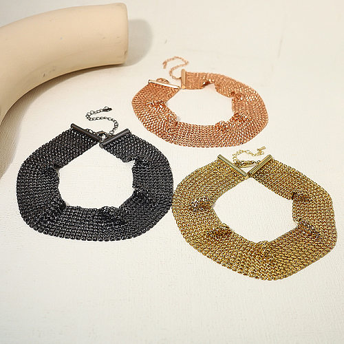 Polygon-Halsband aus einfarbigem Kupfer im Ethno-Stil in großen Mengen