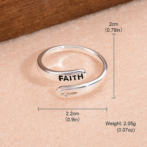 Commute Cross Copper Plating Gold Plated Open Rings