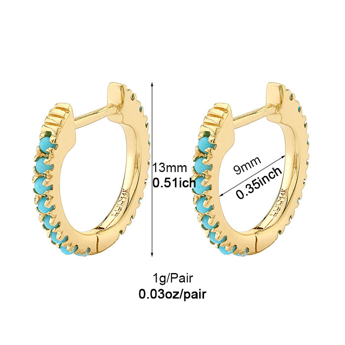 1 Pair Elegant Heart Shape Plating Inlay Copper Zircon White Gold Plated Gold Plated Earrings