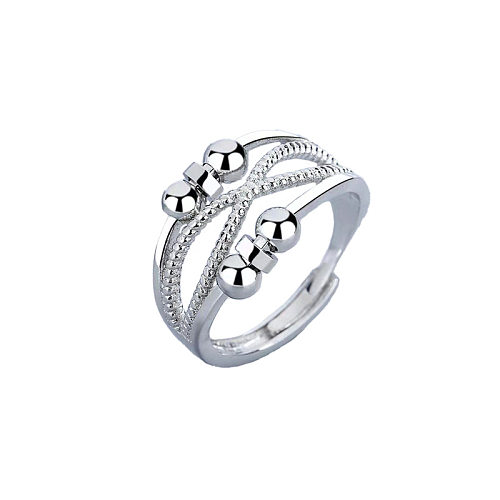 Simple Style Commute Solid Color Copper Plating Open Ring