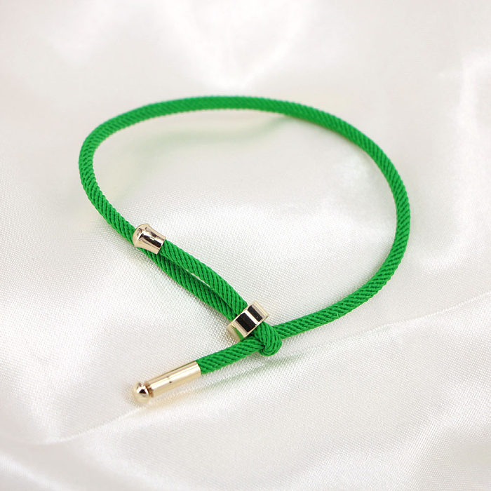 Corda milanesa multicolorida simples pode ser aberta livremente e pulseira ajustável