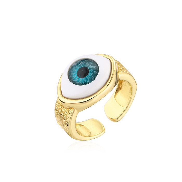 Wholesale Copper Plated Three-dimensional Devil's Eye Ring jewelry