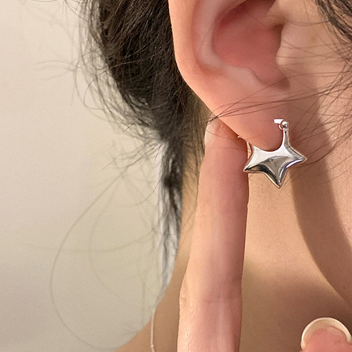 1 Pair Modern Style Star Plating Copper Earrings