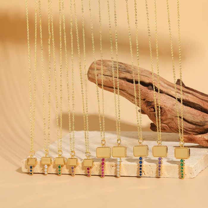 Elegante Schlüsselkette im klassischen Stil mit 14 Karat vergoldetem Zirkon aus Kupfer in großen Mengen