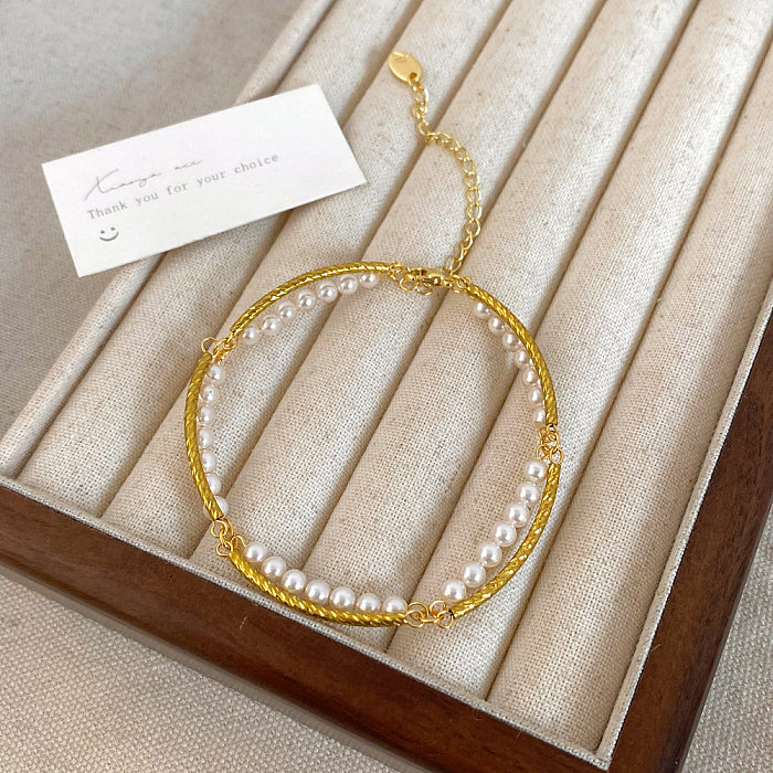 Süße geometrische Kupfer-Armband-Halskette
